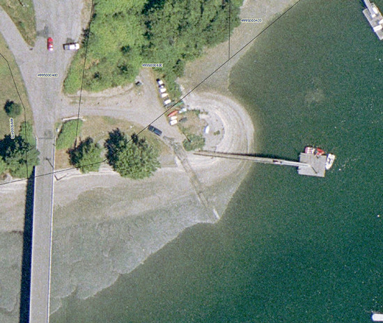 Raft Island Boat Launch From Above