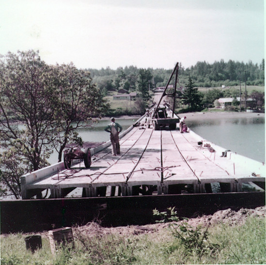 Concrete Deck of Raft Island Bridge constructed in 1958