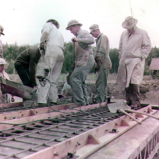 Raft Island Bridge construction in 1958